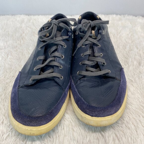 Cole Haan Owen Sport Ox Grand OS Blue Leather Office Sneakers - Picture 2 of 7